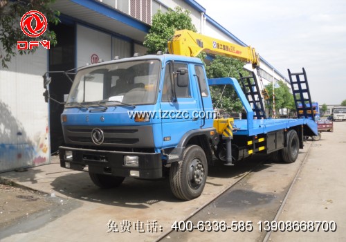 東風(fēng)153平板拖車（帶徐工吊）